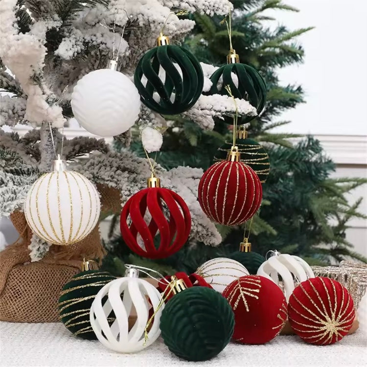 Velvet Christmas tree hanging balls