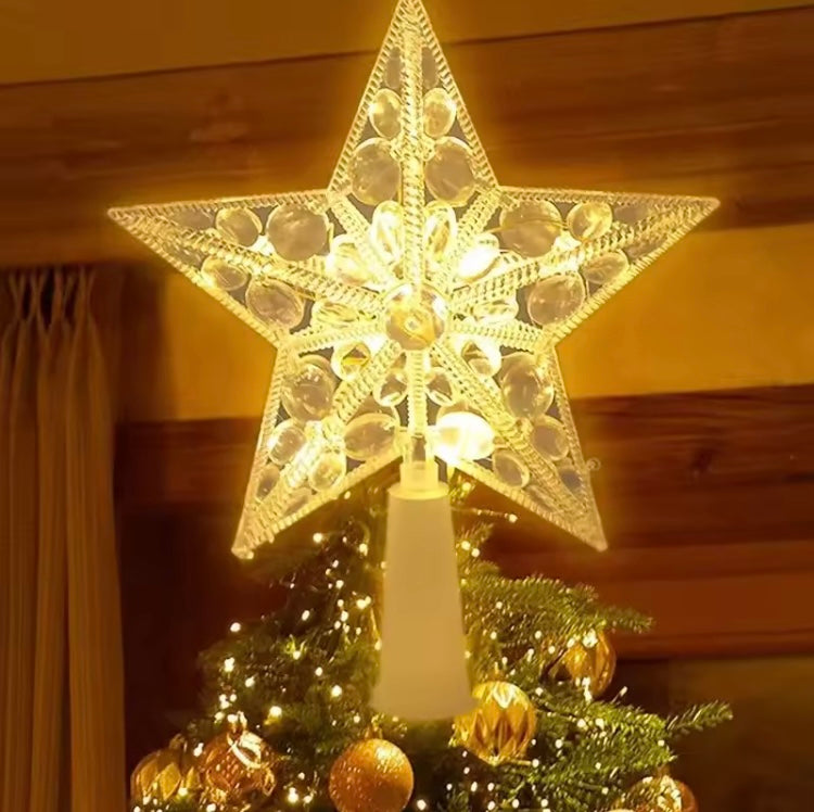 Christmas tree star decor.