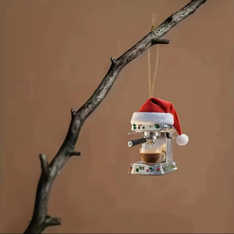 Acrylic espresso machine Christmas tree decoration