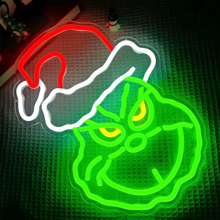 Neon LED grinch decor