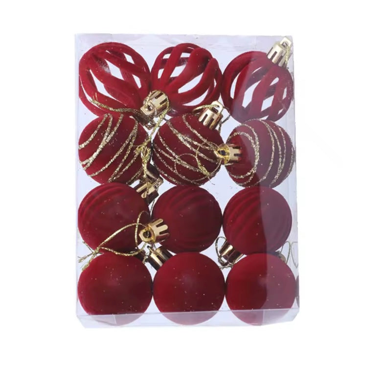Velvet Christmas tree hanging balls
