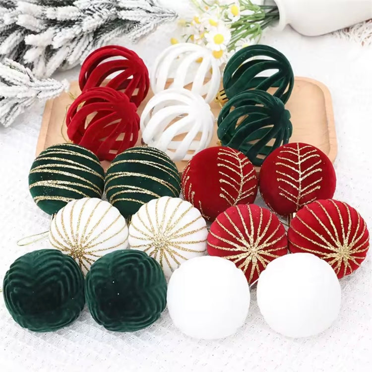 Velvet Christmas tree hanging balls